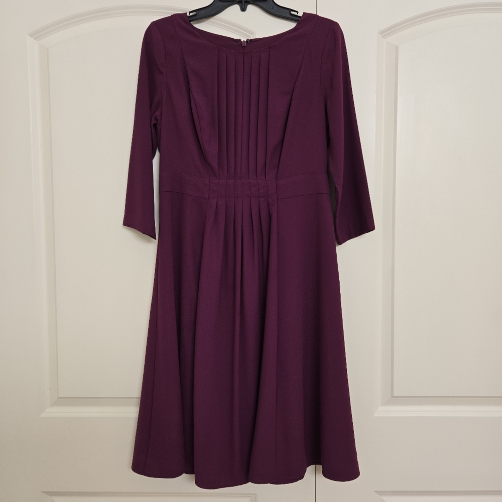 TALBOTS Women's Red Burgundy Maroon Midi Dress 6P